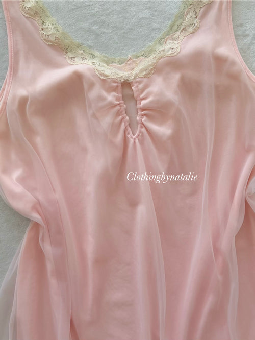 Frenchmaid Pink Nylon Babydoll Size M