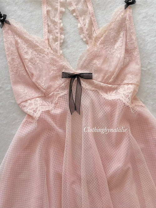 Fairy Pink Mesh Babydoll Size M