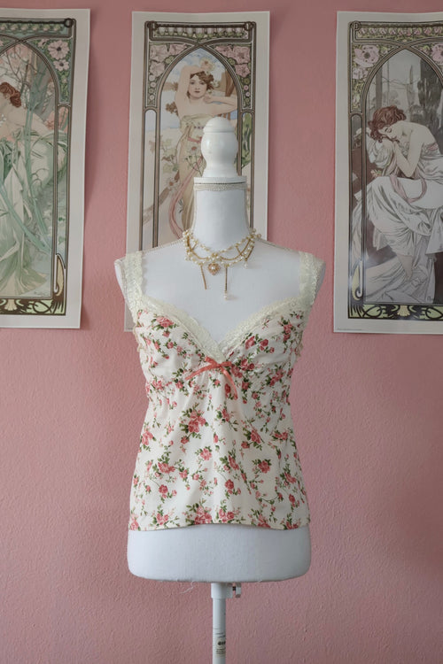 Sophia Top White Floral (Custom Made)