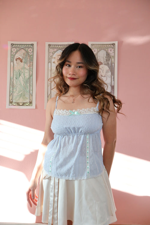 Elena Top Baby Blue (Handmade - S/M/)