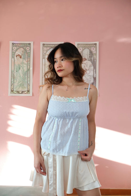 Elena Top Baby Blue (Handmade - S/M/)