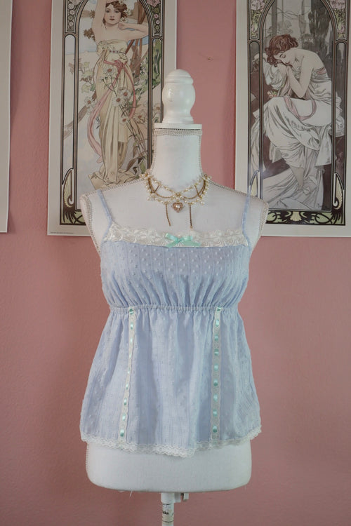 Elena Top Baby Blue (Handmade - S/M/)