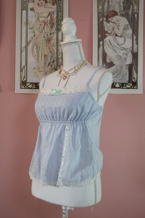 Elena Top Baby Blue (Handmade - S/M/)
