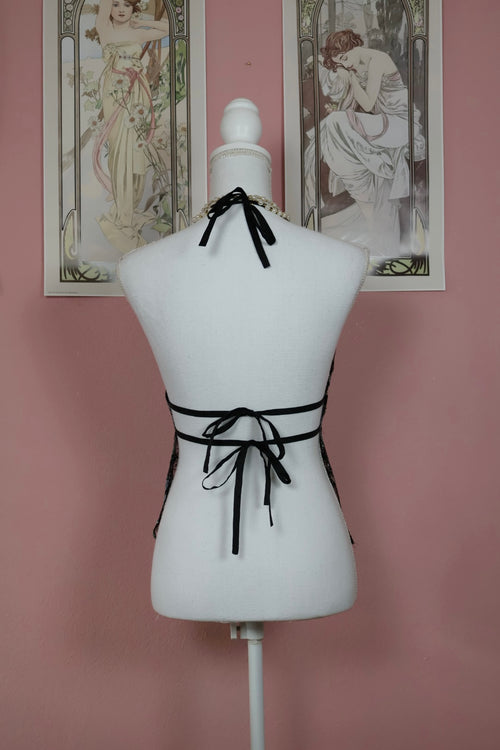 Celestial Tie Top (Black - Custom)