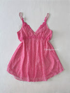 Coquette Pink Lace Babydoll (M)