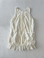 Y2K White Cotton Dress (S/M)