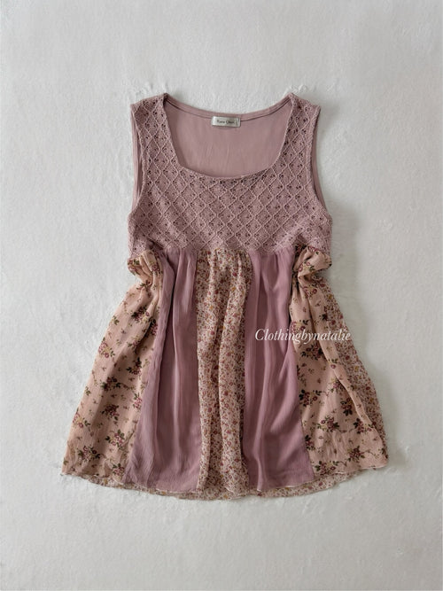 Purple Cotton Chiffon Babydoll (S)