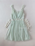 VTG Mint Chiffon Babydoll (S)