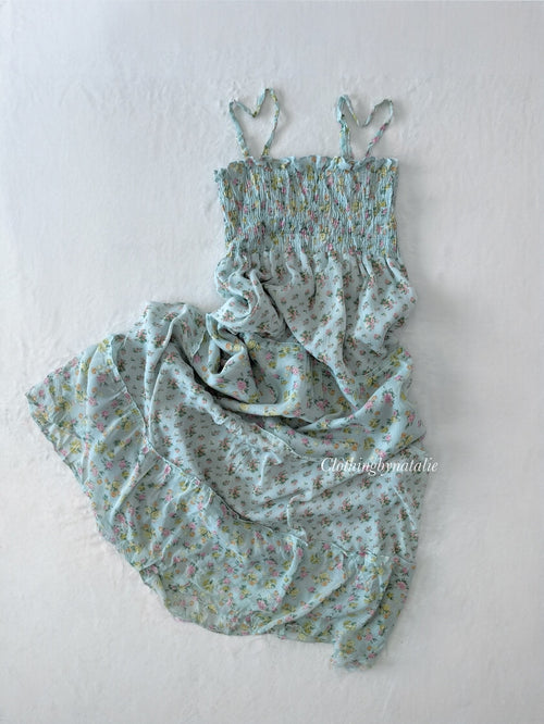 Japanese Blue Maxi Beach Dress (S/M)