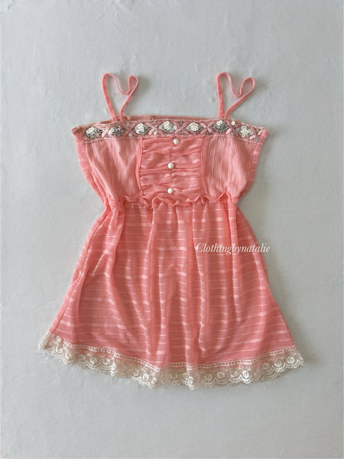 Coquette Orange Mesh Cami (S)