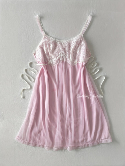 Kayser Lila Chiffon Lace Babydoll size S