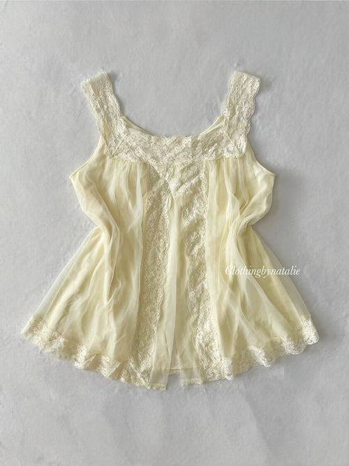 Shadow Line Mini Yellow Chiffon babydoll size S/M