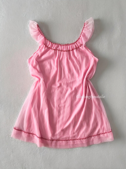 Soft Pink Chiffon Babydoll size S