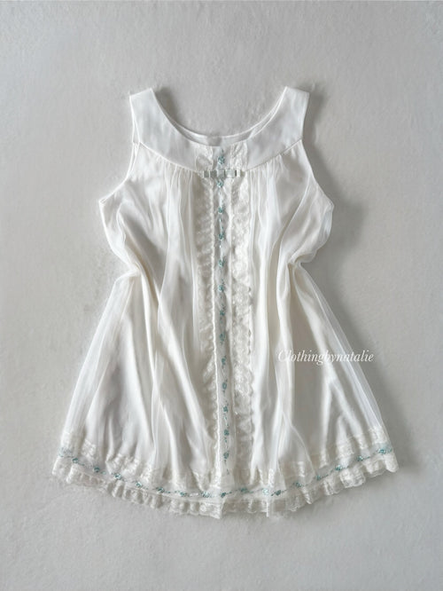 Soft White Chiffon Babydoll size S/M