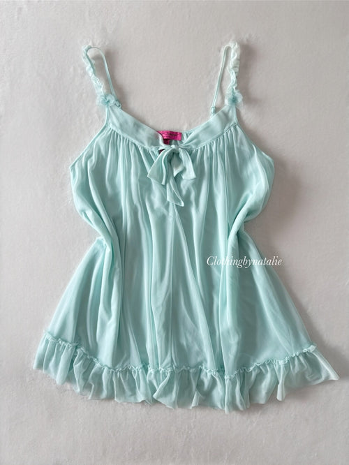 Betsey Johnson Soft Blue Babydoll size M