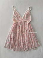 Floral Pink Mesh Babydoll size S/M