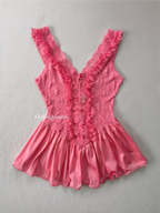 Alana Gale Pink Nylon Babydoll Size S