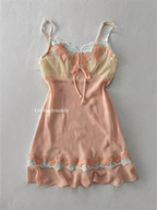 Coquette Orange Chiffon Slip Size S