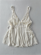 California Dynasty White Chiffon Babydoll size L
