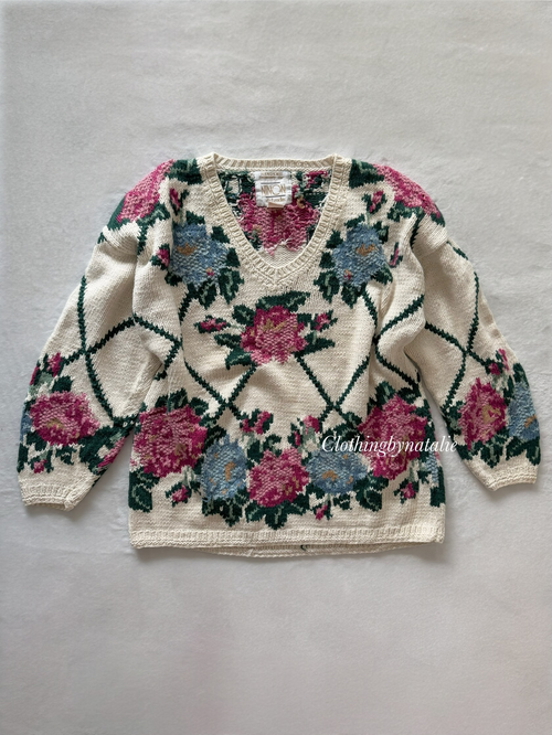 Vintage Ninon Handmade Sweater Size L