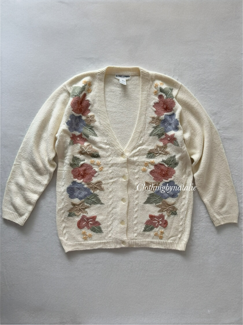 Alfred Dunner Knit Cardigan Size M