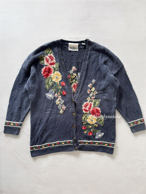 Vintage Marisa Christina Knit Cardigan Size XL