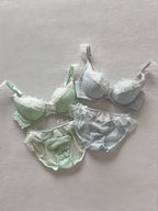 Japanese Green Chiffon Lingerie Set Size 70B