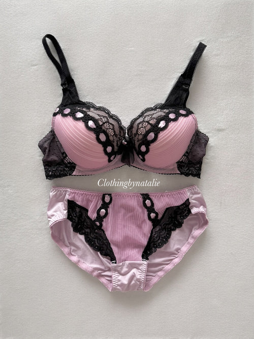 Purpla Black Lingerie Set Size 70C