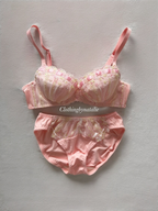 Triumph Pink Floral Lingerie Set Size 75A