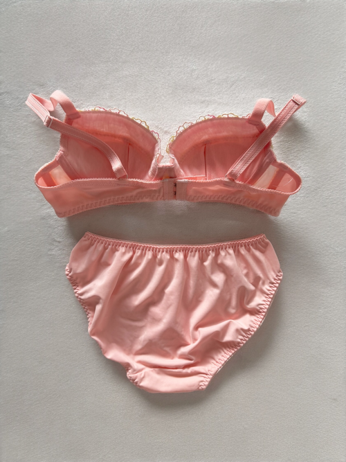 Triumph Pink Floral Lingerie Set Size 75A