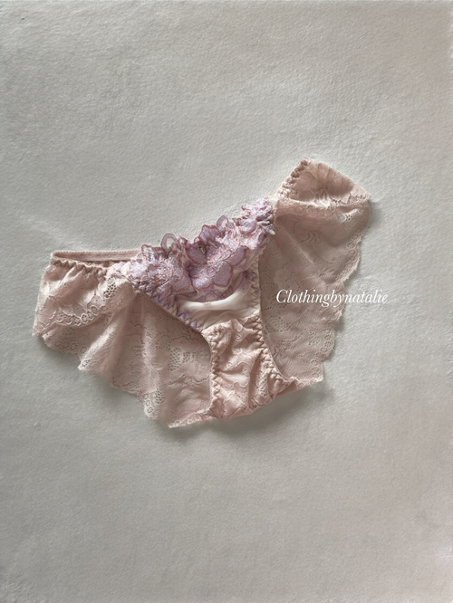 Japanese Floral Purple Lingerie Set Size 70D