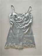 VS Blue Pure Silk Mini Slip Size M