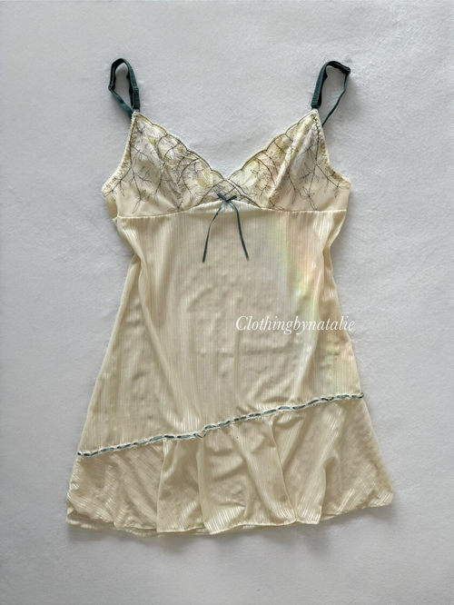 Yellow Mesh Sheer Slip Size S