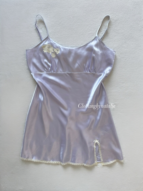 George Purple Satin Mini Dress size L