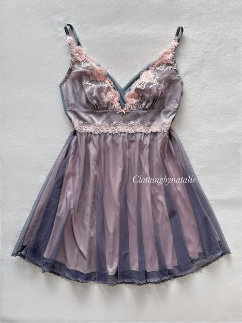 Whimsical Floral Lila Babydoll Size S/M