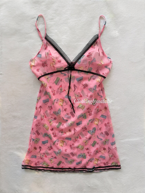 Sheer Pink Chiffon Slip Size XS