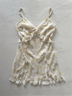Fairy Yellow Floral Chiffon Slip Size S