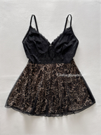Glitter Leopard Babydoll Size S/M