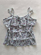 Floral Blue Lace Babydoll Cami Size S/M