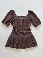 Y2K Brown Lace Babydoll Size M