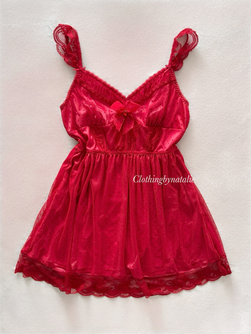 Fairy Red Lace Babydoll Size S/M