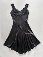 Flora Nikrooz Black Drop Waist Slip Size M