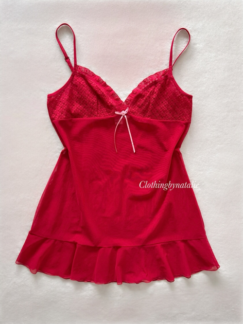 Victoria’s Secret Red Lace Mini Dress Size S