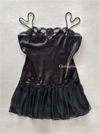 Cine Star Black Satin Ballerina Size S