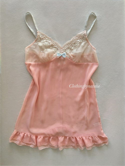 Coquette Sheer Chiffon Slip Size S