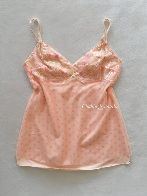 Coquette Poka Dot Cami Size S