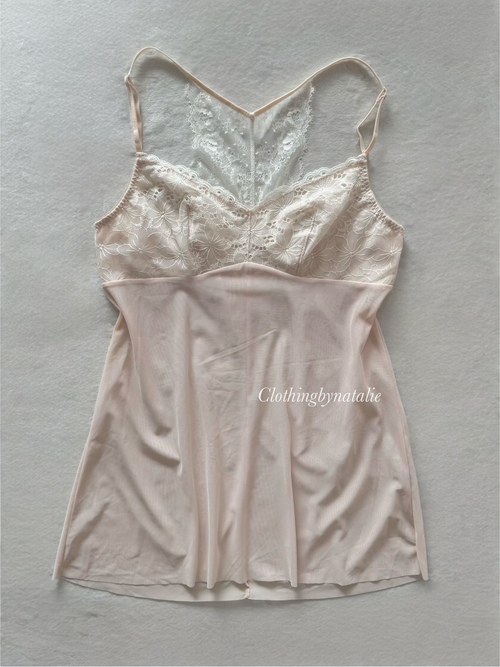 Blush Pink Mesh Cami Size S