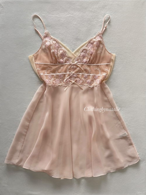 Fairy Pink Chiffon Slip Dress Size S