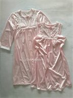 Komar Pink Nylon Nightgown Set Size S/M