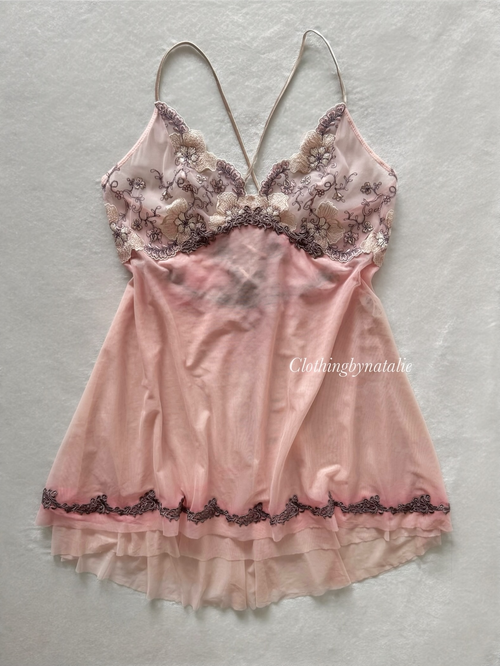 Ombré Pink Mesh Babydoll Size M